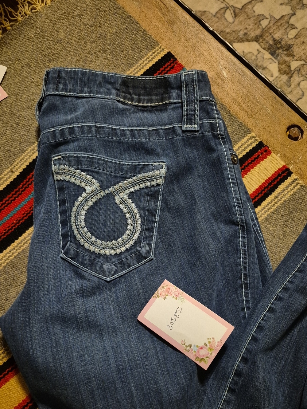 Big Star"NewHazel Boot" .Sz.29"×32"×9"rise. ((3058D) Embroidered Big Star Pocket